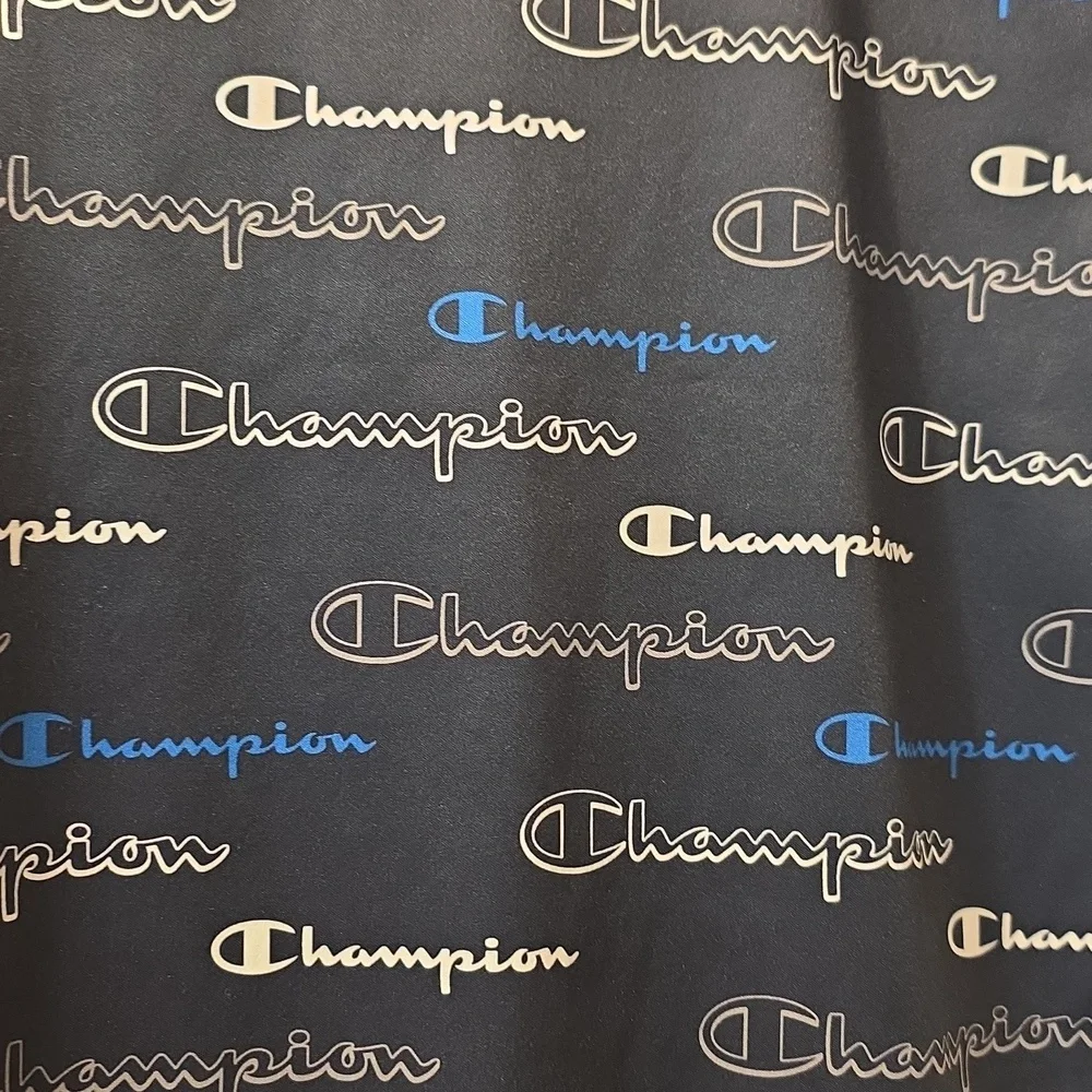 Champion Boy's Short Sleeve 18/20 Navy Blue T Shirt With Logo Print On Front
